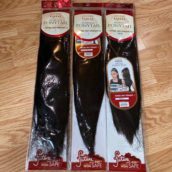 #113 14" MODEL MODEL YAKY DRAWSTRING PONYTAIL - Picture 4 of 5